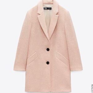 Zara textured weave winter spring coat jacket